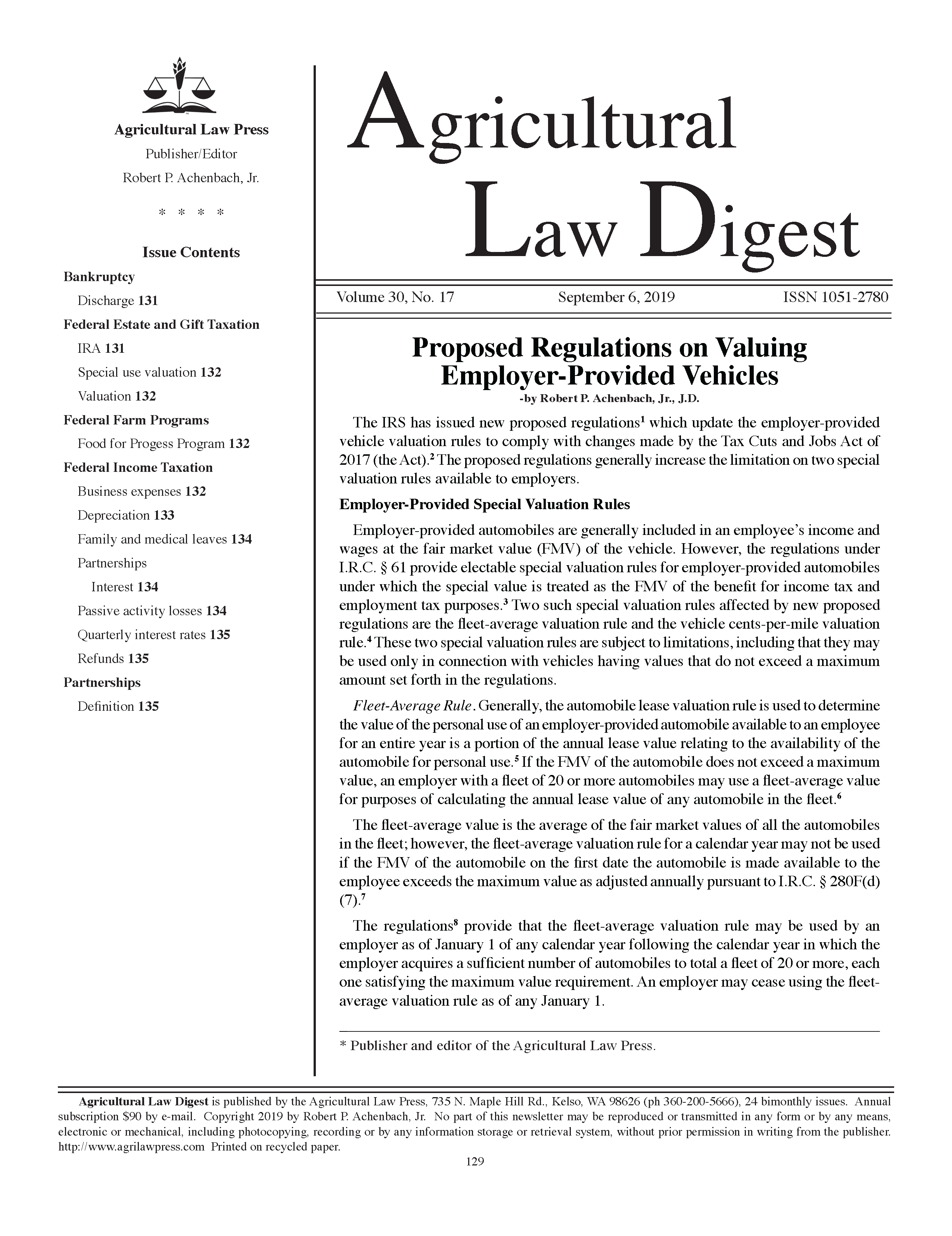 Agricultural Law Digest